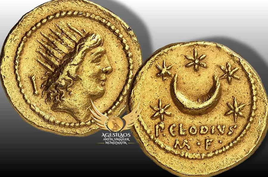 Agesilaos Antik Sikkeler Nümizmatik_Roma Cumhuriyeti Publius Clodius Turrinus Sikkeleri.webp
