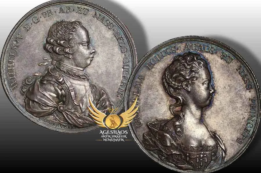 Madalya V. William ile Sophia Wilhelmine'nin 1767'deki evliliğini anmaktadır.