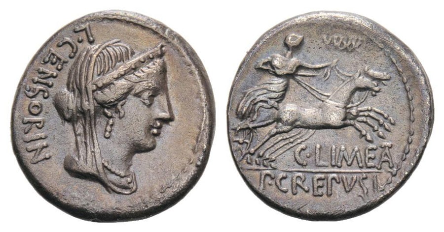 Roma Cumhuriyeti Lucius Marcius Censorinus Sikkeleri Agesilaos Antik 