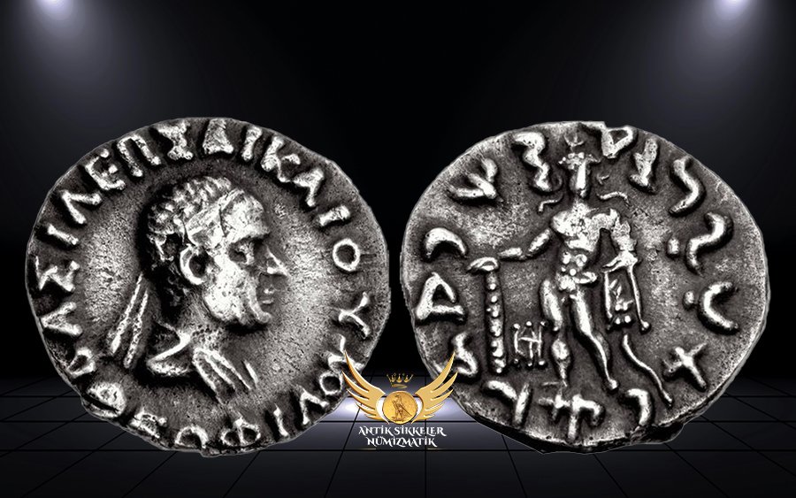 Hint Yunan Krallığı Theophilos Dikaios Sikkeleri