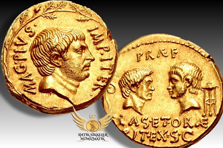 Roma Cumhuriyeti Sikkeleri | Korsan Kral Sextus Pompey
